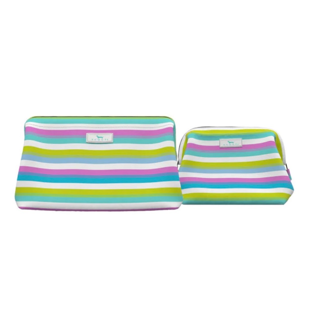 Scout "Sweet Tarts" Big Mouth Toiletry Bag & Little Big Mouth pair.